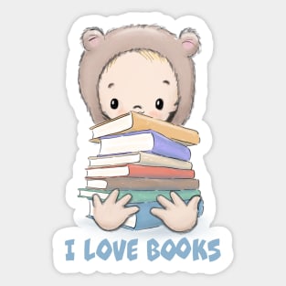 I Love Books Sticker